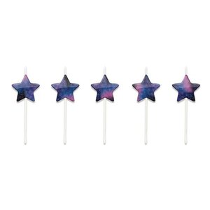 Globos Kaarsjes Space Stars 5 stuks