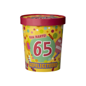 Candy Surprise bucket 65 jaar Op is Op