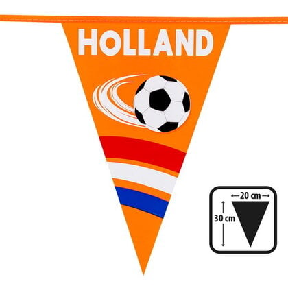 Vlaggenlijn Holland plastic 6 meter