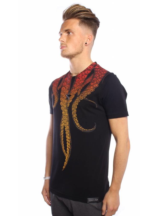 Conflict T-Shirt Octopus Black