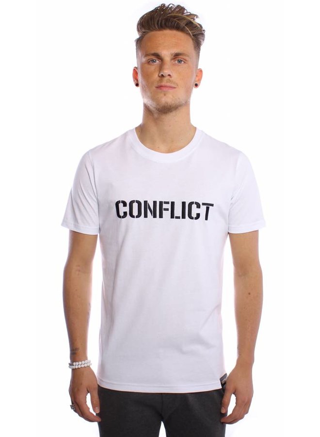 Conflict T-Shirt Logo Weiß