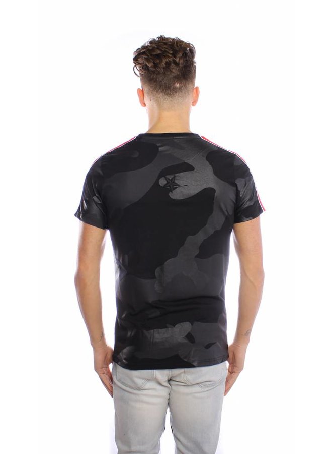 Conflict T-shirt Camo Line Black