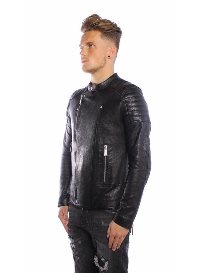 Conflict Leater Jacket Slim Black