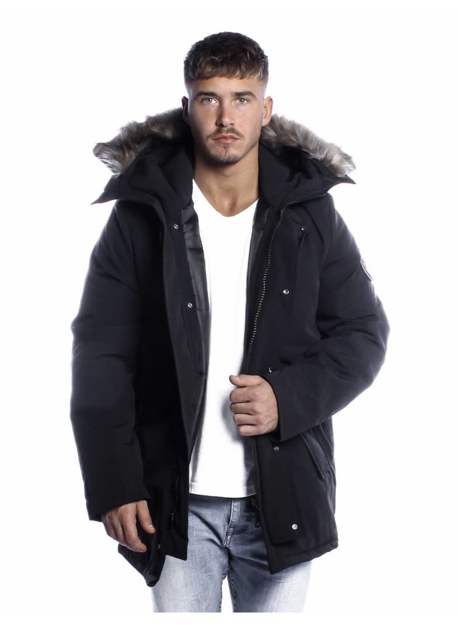 YCLO Torben Parka Black (Faux Fur)