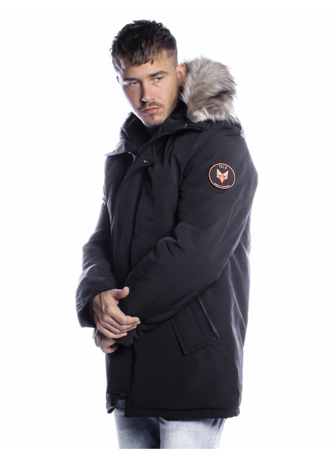 YCLO Torben Parka Black (Faux Fur)