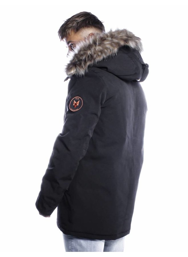 YCLO Torben Parka Black (Faux Fur)