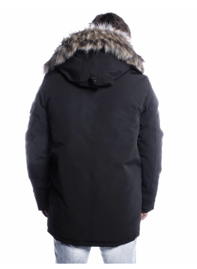 YCLO Torben Parka Black (Faux Fur)