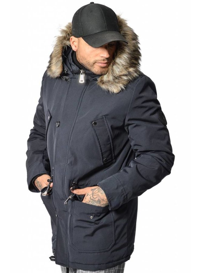 YCLO Kresten Parka Navy (Faux Fur)