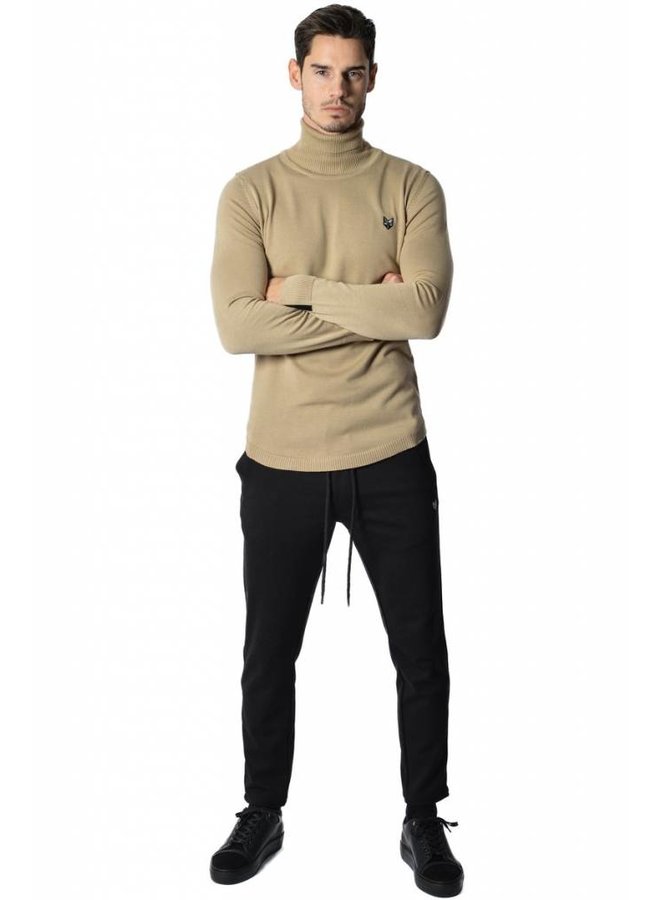 YCLO Emil Pullover Rollkragenpullover Beige