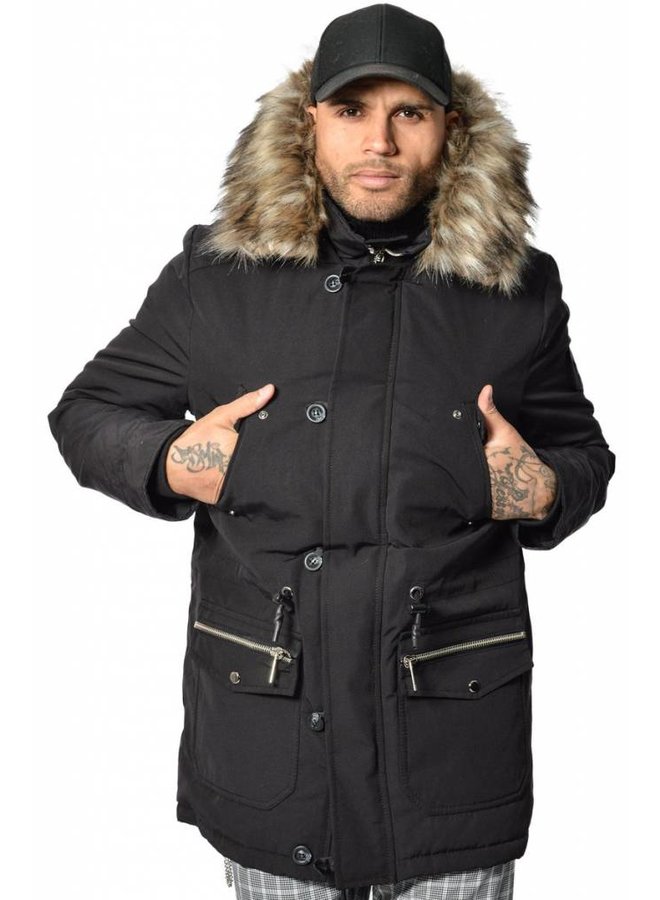 YCLO Kresten Parka Black (Faux Fur)