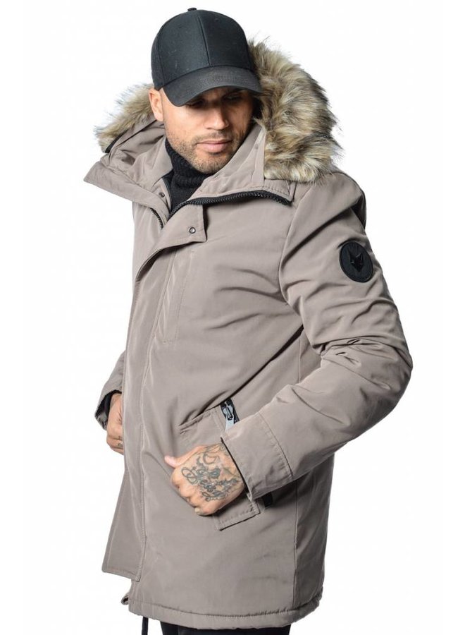 YCLO Torben Parka Stone (Faux Fur)