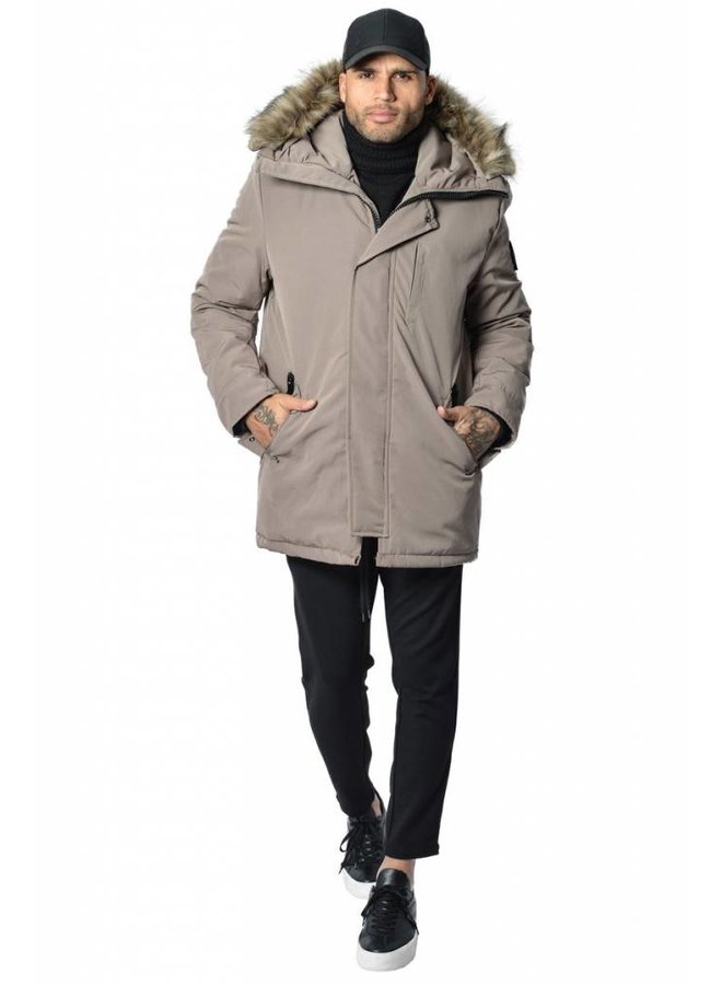 YCLO Torben Parka Stone (Faux Fur)