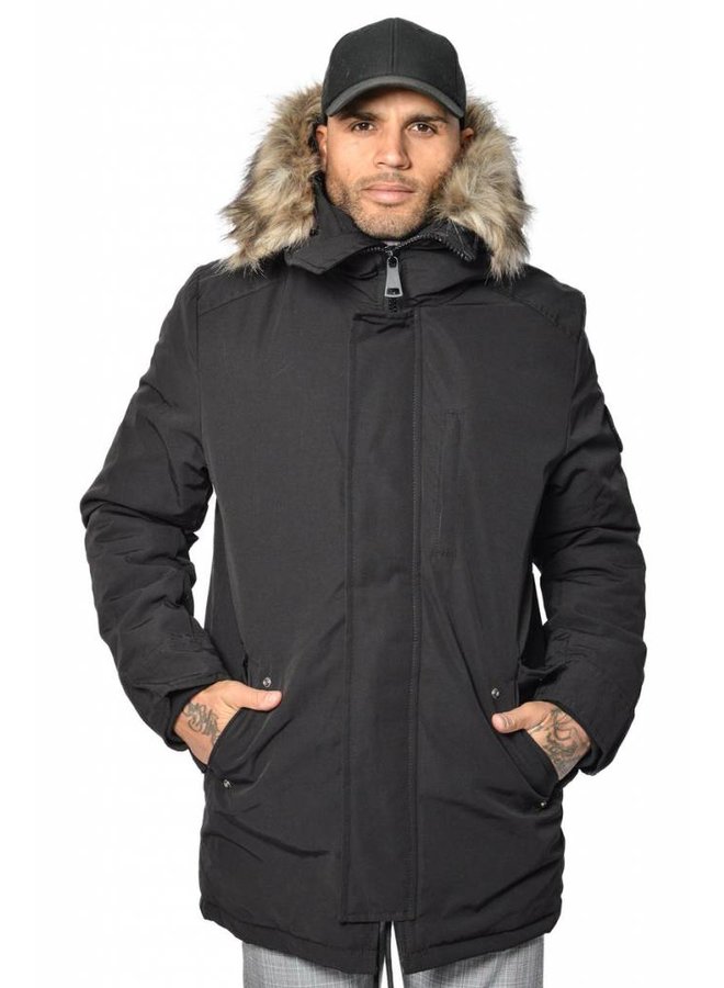 YCLO Torben Parka Black (Faux Fur)