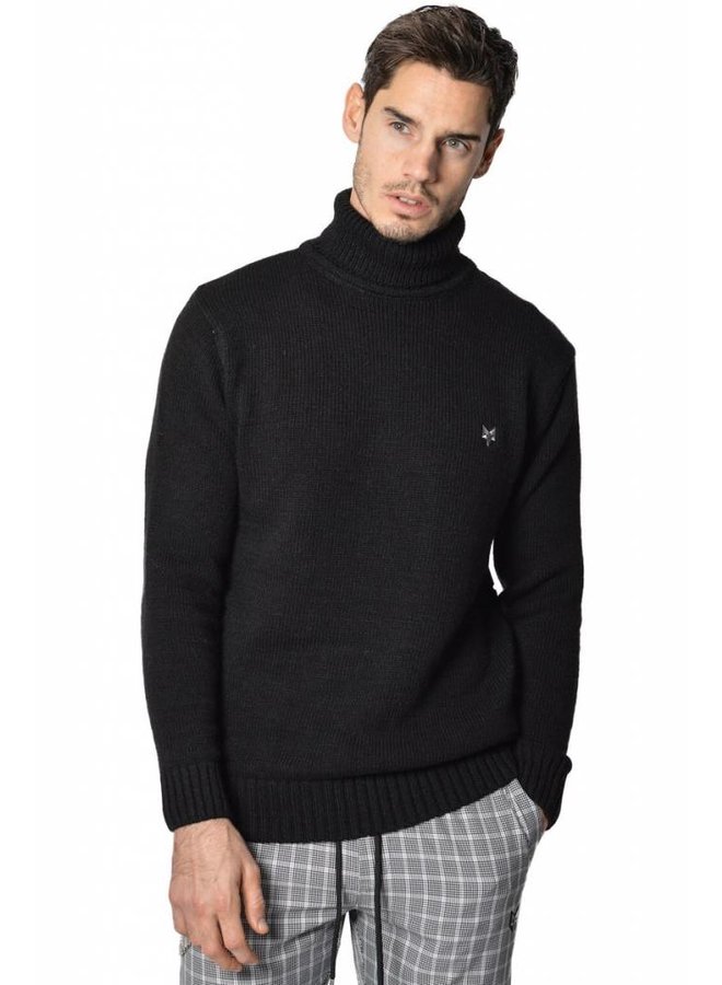 YCLO Hagen Knit Rollkragenpullover Schwarz