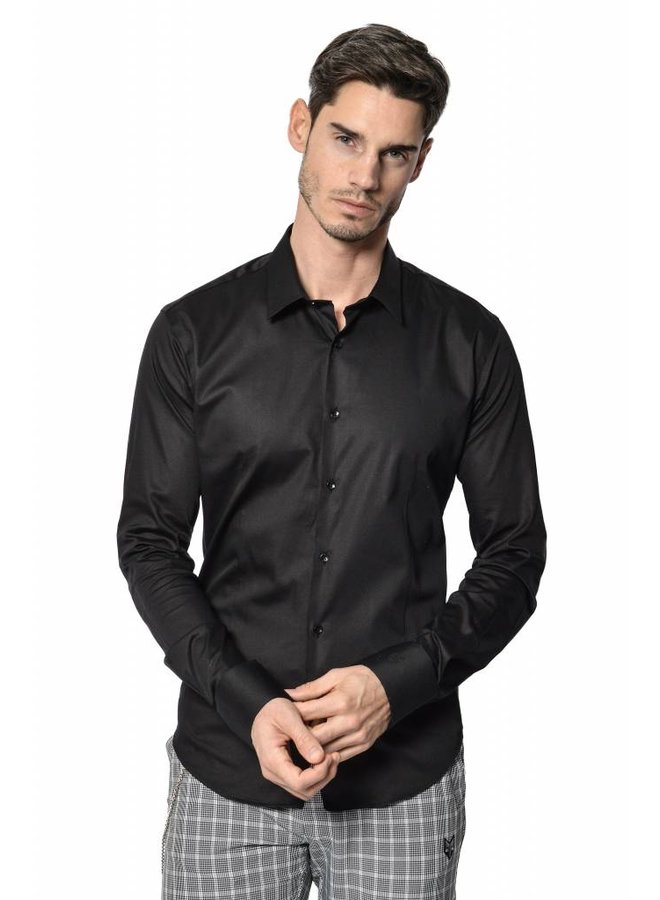 YCLO Enno Button Shirt Schwarz