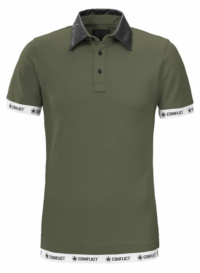 Conflict Polo Leather Army