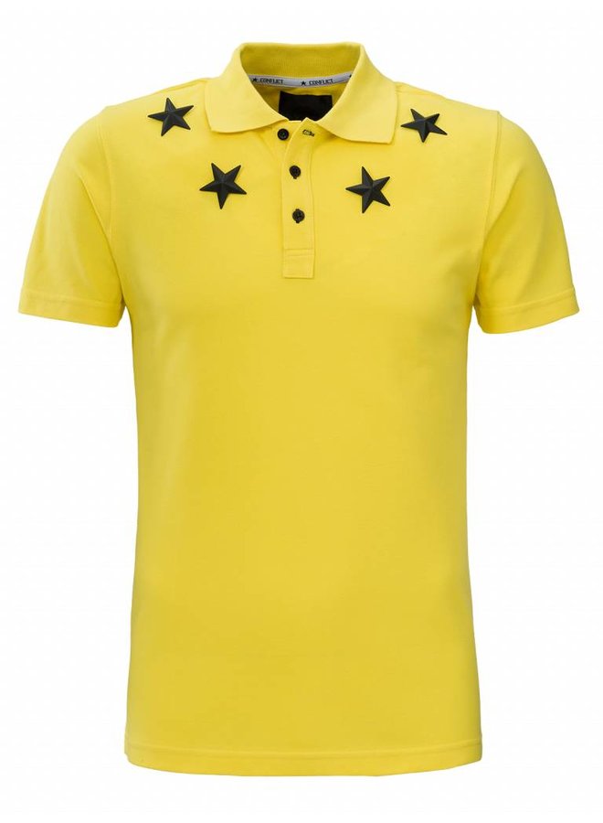 Conflict Polo Metal Stars Yellow