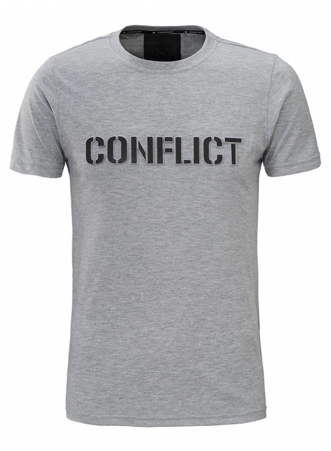 Conflict T-shirt 3D Logo Grey