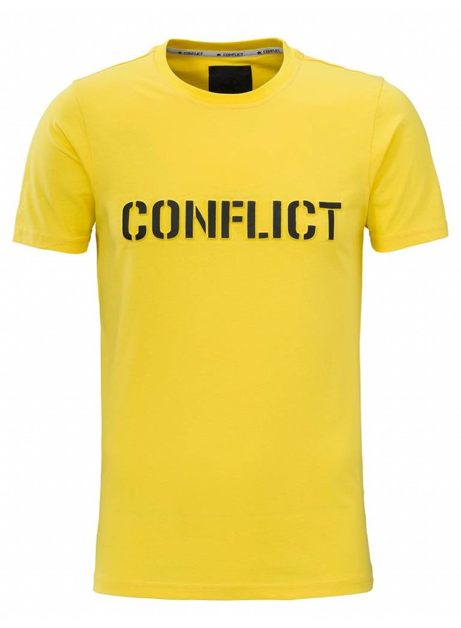 Conflict T-shirt 3D Logo Yellow