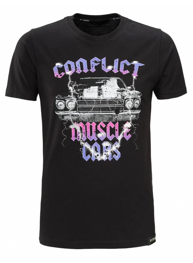 Conflict T-Shirt Muscle Cars Schwarz