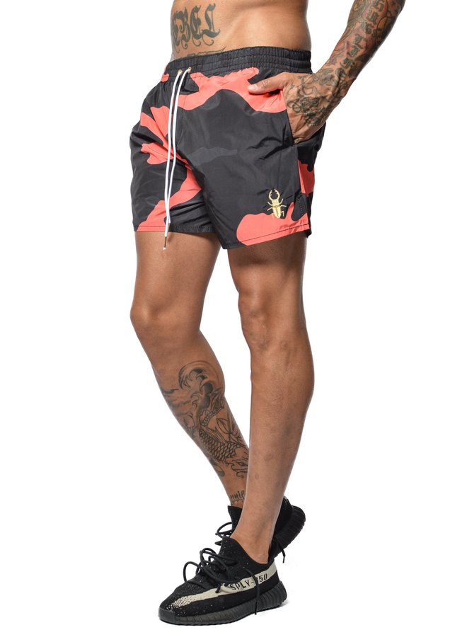 Conflict Swim Short Camo Red