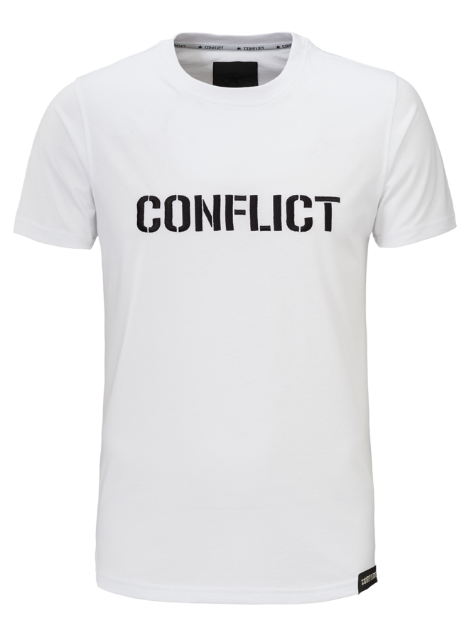 Conflict T-Shirt Logo Weiß