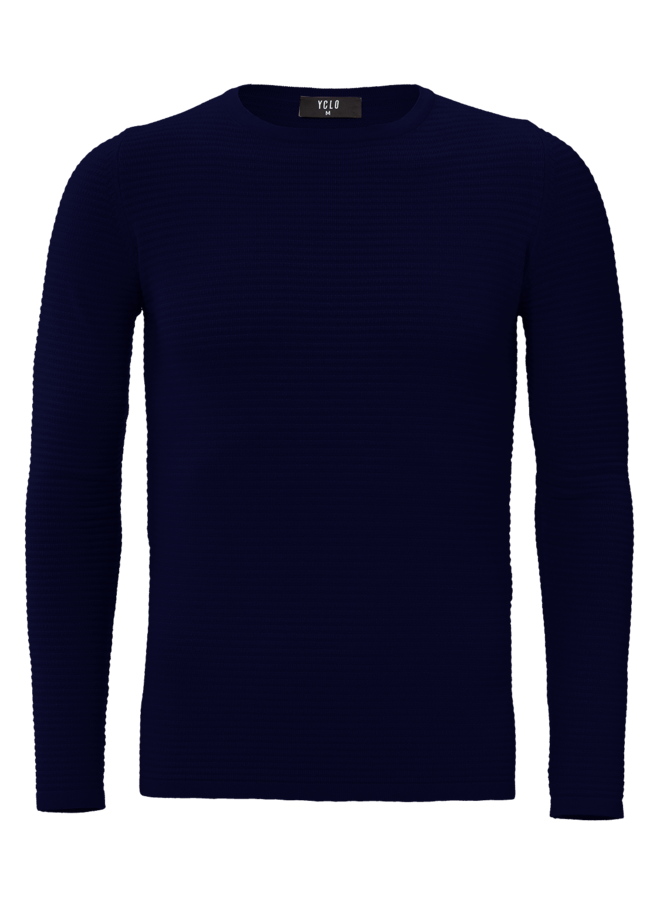 YCLO Strickpullover Capton Navy stricken