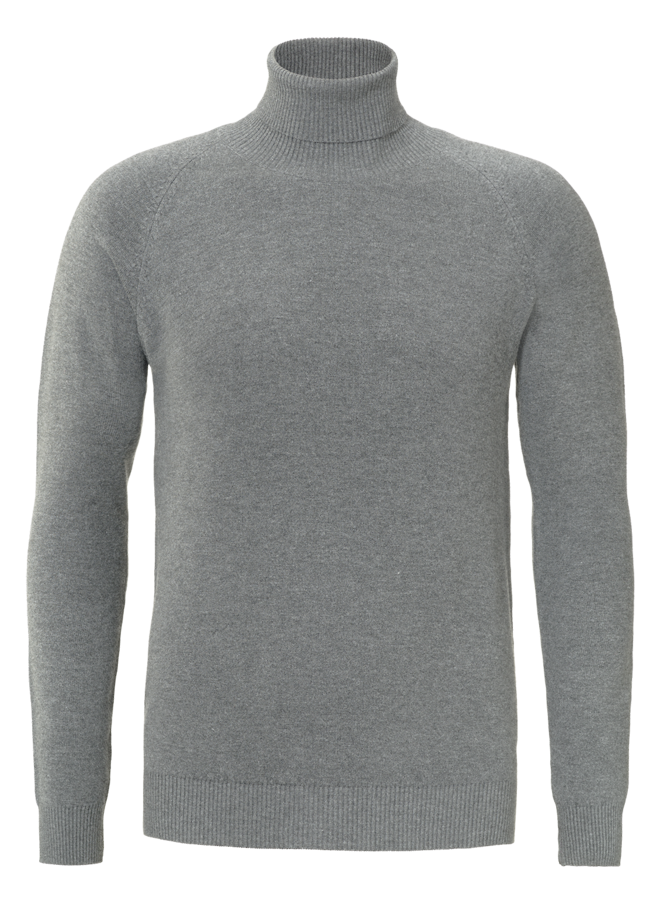 YCLO Fine Knit Turtle Neck Finn Grey