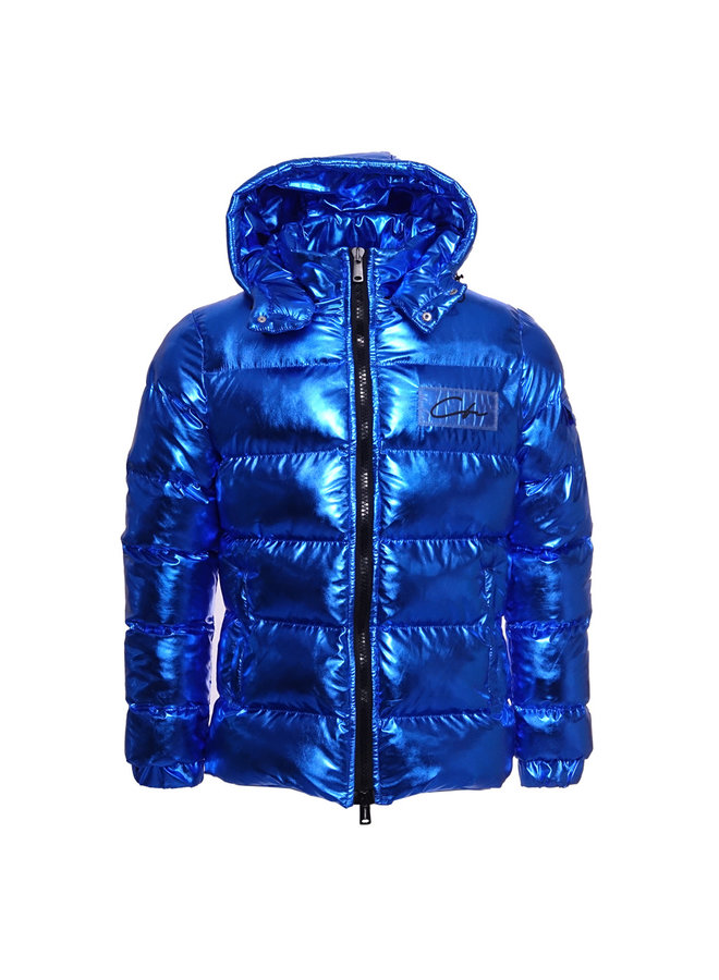 Conflict Puffer Jacket Metallic Blue