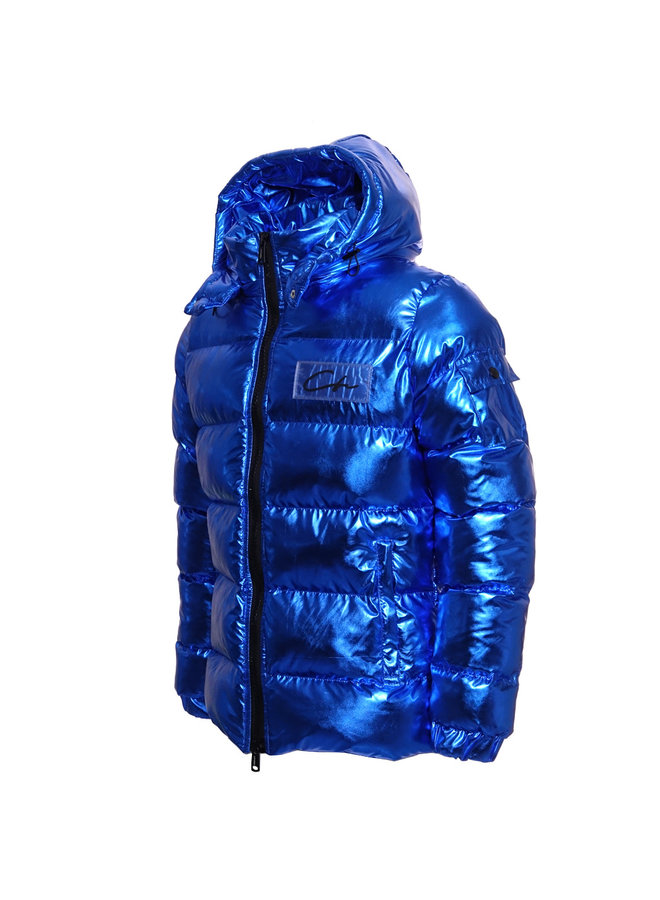 Conflict Puffer Jacket Metallic Blue