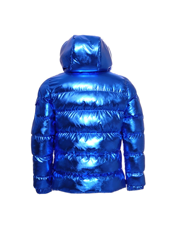 Conflict Puffer Jacket Metallic Blue
