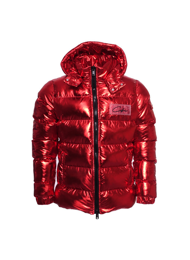 Conflict Pufferjacke Metallic Rot