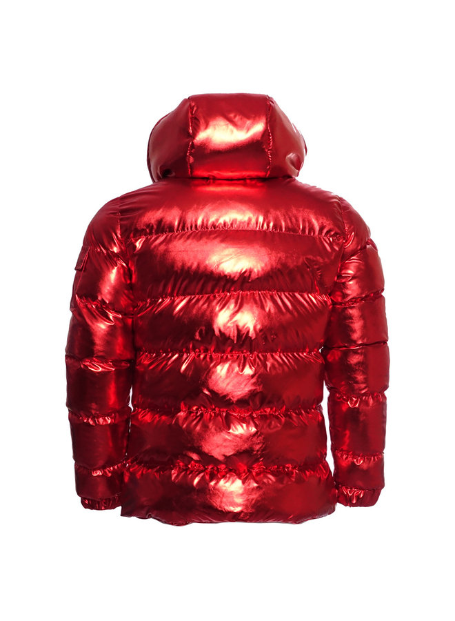 Conflict Pufferjacke Metallic Rot