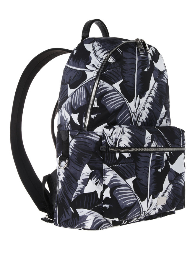 Dolce & Gabbana Backpack Palm Leafes Black