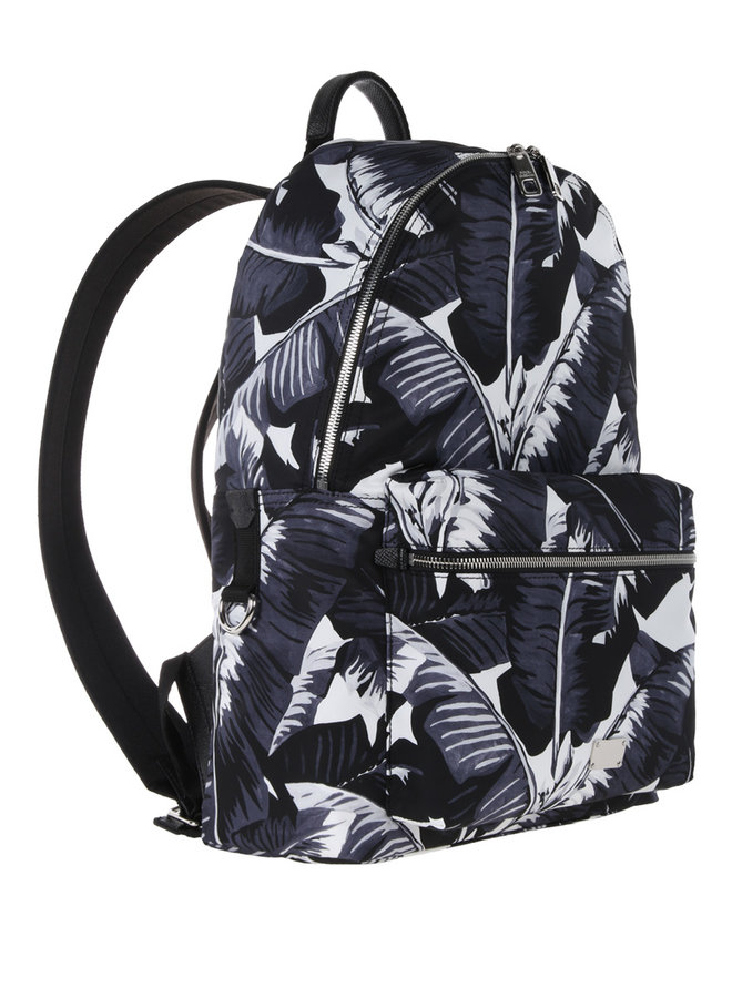 Dolce & Gabbana Rucksack Palm Leafes Schwarz