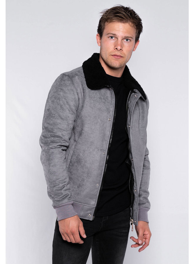 YCLO Shearling Jacket Mads Gray