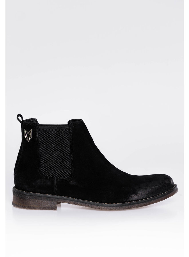 YCLO Suede Chelsea Boots Jorgen Black