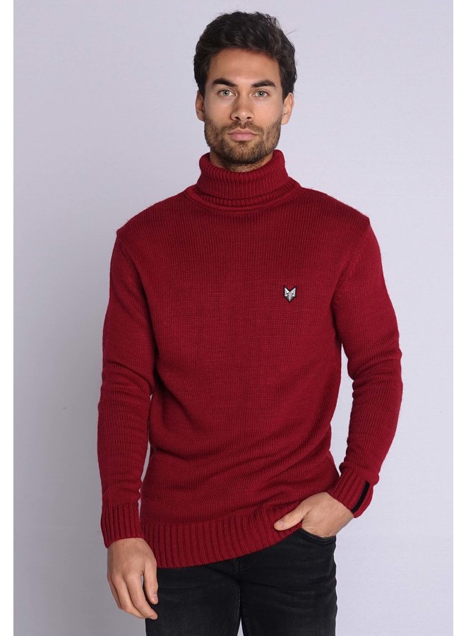 YCLO Hagen Knit Rollkragenpullover Bordeaux