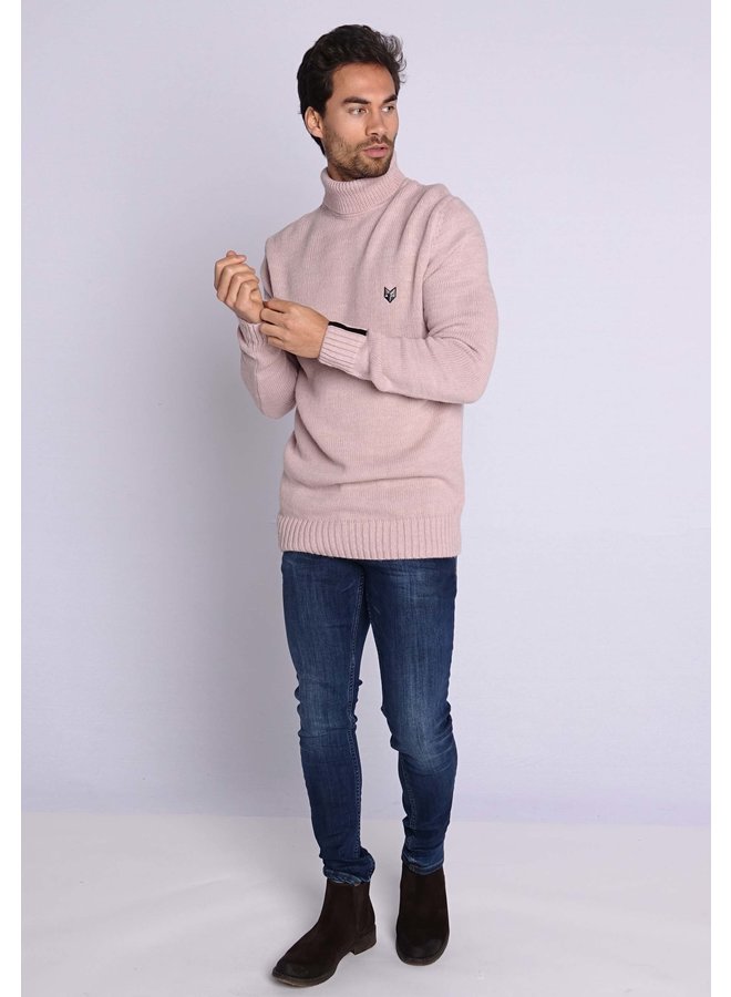 YCLO Hagen Knit Turtleneck Rose