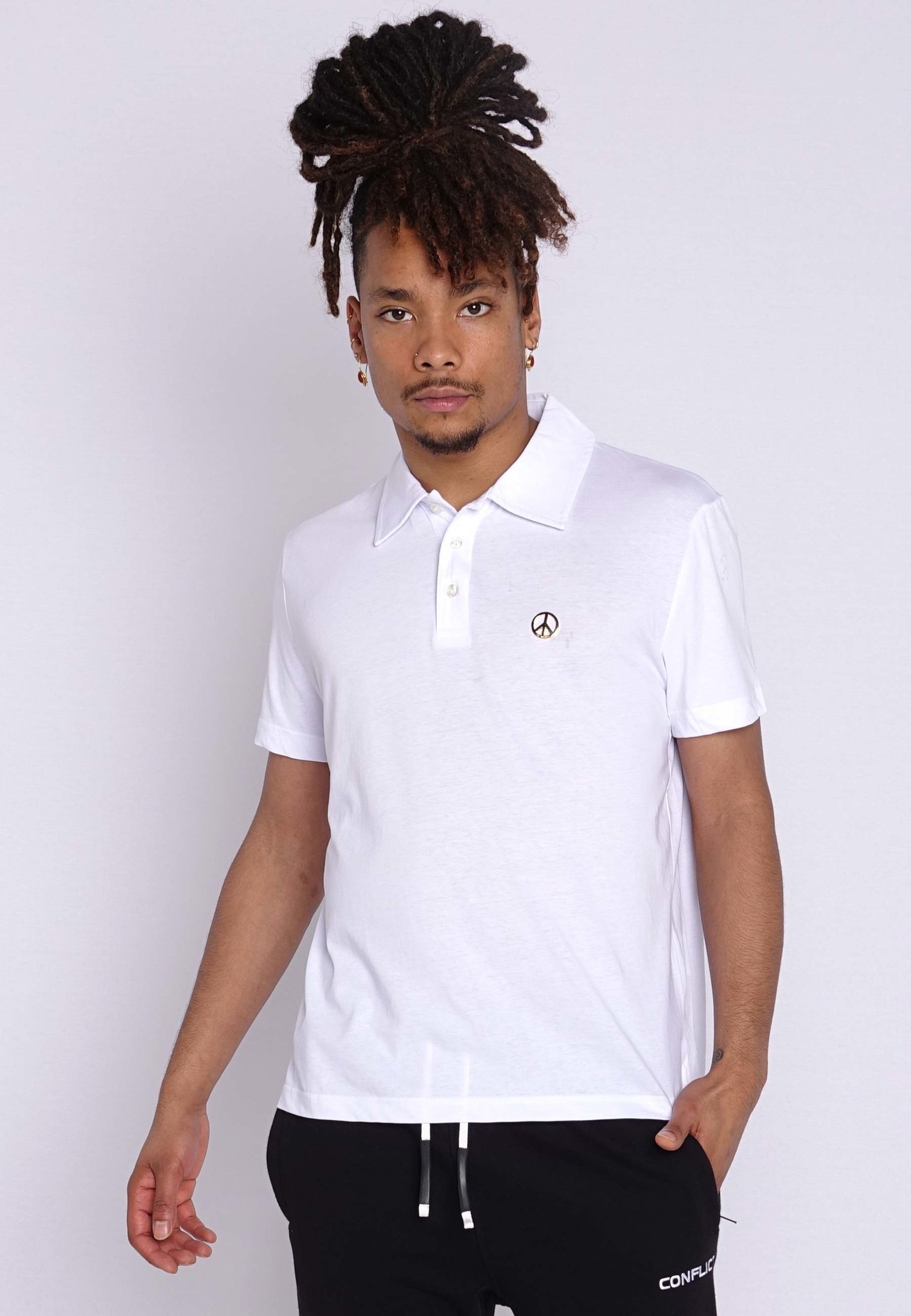 white moschino polo