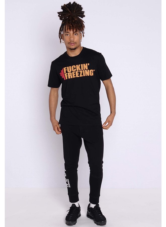 Dsquared2 T-Shirt Fuckin Freezing Black