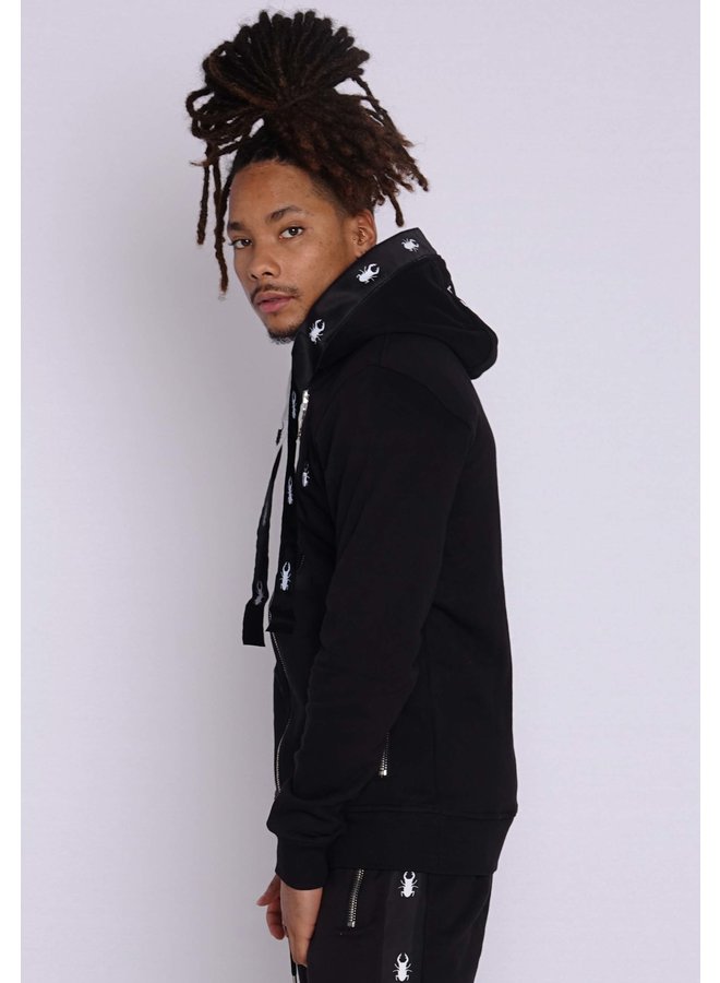 Conflict Hoodie Line Black