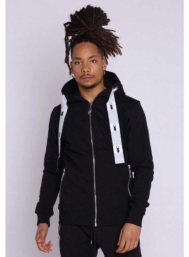 Conflict Hoodie Line Schwarz