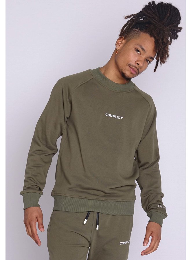 Conflict Raglan Sweater Essentials Army