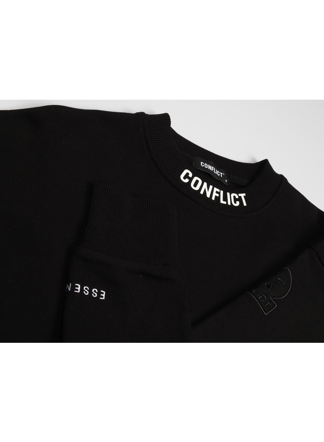 Conflict Sweater Logo Essentials Schwarz