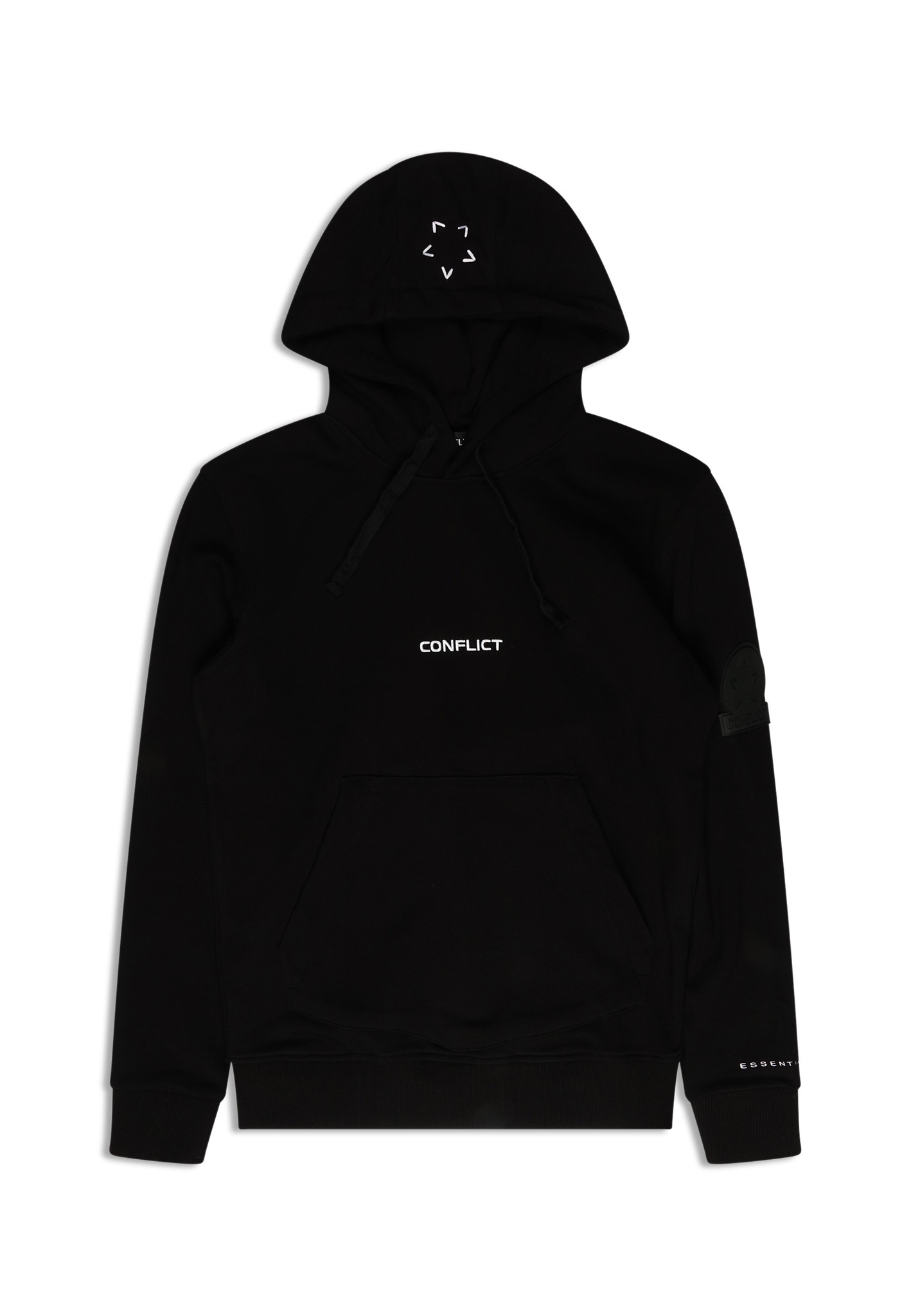 Conflict Hoodie Essentials Black - Order now online. - MrFash.com