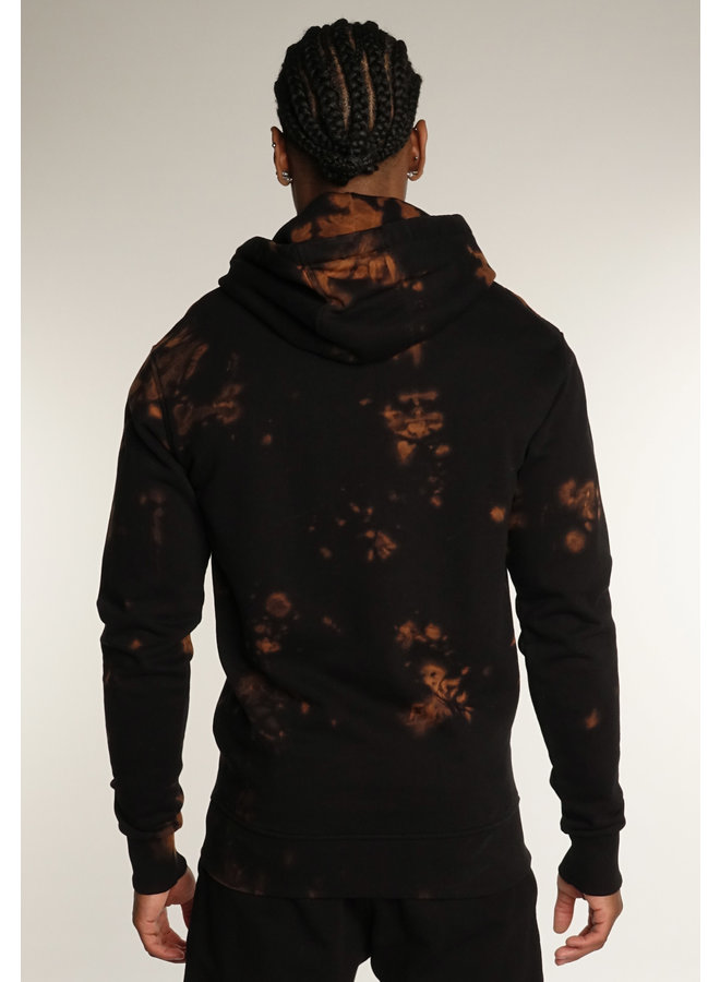 Conflict Hoodie Tie Dye Black