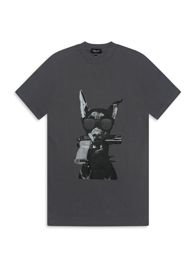 Conflict T-Shirt Doberman Anthracite