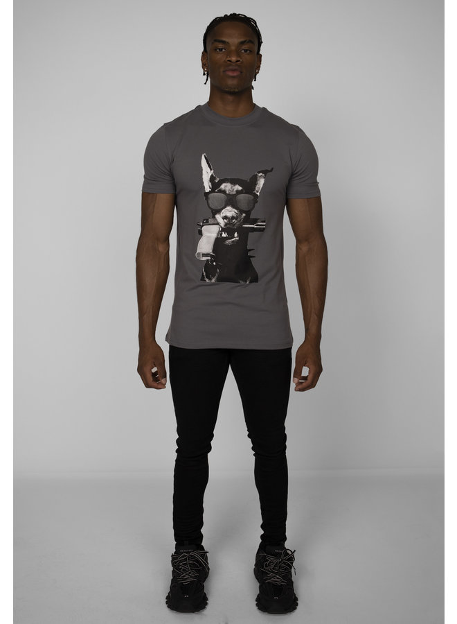 Conflict T-Shirt Doberman Anthracite