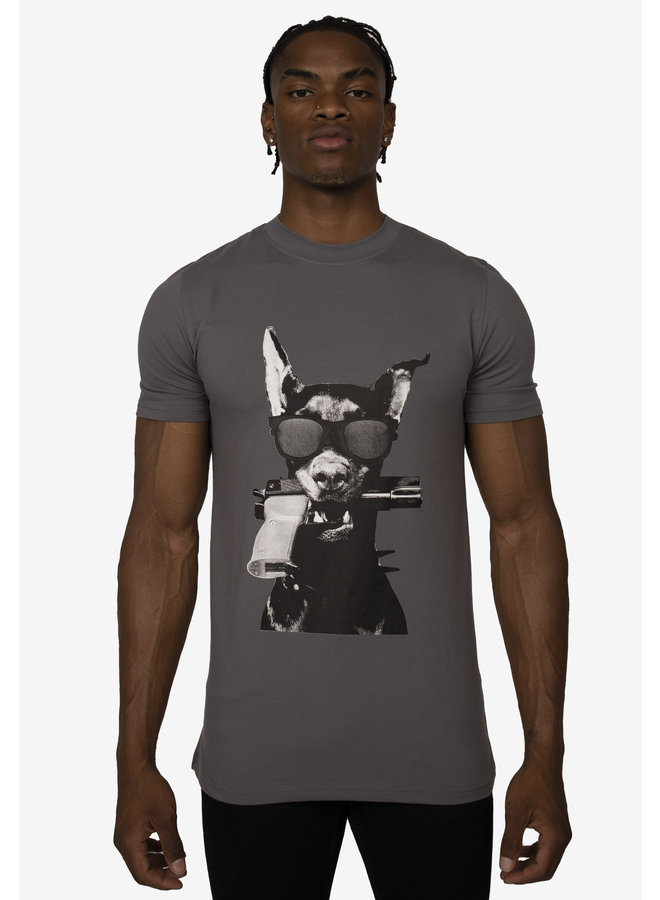 Conflict T-Shirt Doberman Anthracite